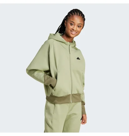 Толстовка женская Adidas Z.N.E. Full-Zip Olive IW7752
