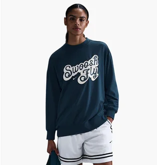 Свитшот женский Nike W Nk Swsh Fly Ssnl Flc Top Blue FZ5514-478