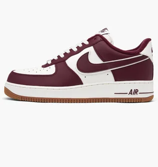 Кроссовки мужские Nike Air Force 1 07 Lv8 Se Varsity Casual Shoes Bordo/White Dq7659-102