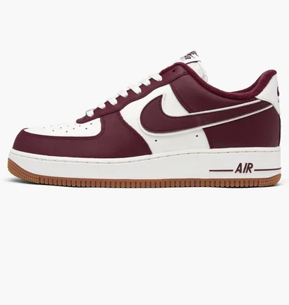 Кросівки чоловічі Nike Air Force 1 07 Lv8 Se Varsity Casual Shoes Bordo/White Dq7659-102