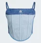Топ женский Adidas Denim Corset Blue IW5671