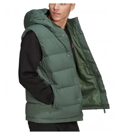Жилетка чоловіча Adidas Helionic Hooded Down Gilet Green HG6274