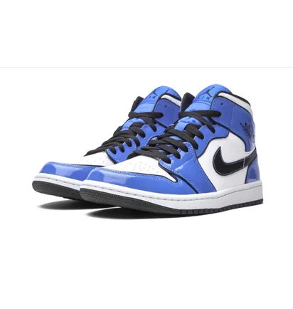 Кроссовки мужские Air Jordan 1 Mid Se White/Blue DD6834-402