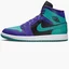 Кроссовки женские Air Jordan W 1 Mid Violet/Turquoise BQ6472-502