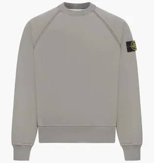 Свитшот мужской Stone Island Brushed Organic Cotton Fleece Grey K2S156100022S0A20-V006B