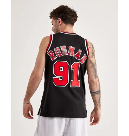 Майка мужская Mitchell & Ness Swingman Dennis Rodman Chicago Bulls Alternate Jersey Black SMJYGS18152-CBUBLCK97DRD