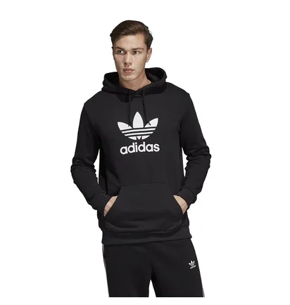 Худи мужское Adidas Trefoil Hoodie Black DT7964