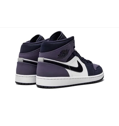 Кроссовки мужские Air Jordan 1 Mid Blue/Violet 554724-445