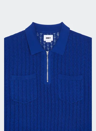 Поло чоловіче OBEY Grant Quater Blue 151000102-SFB