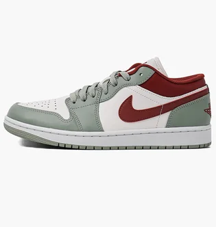 Кроссовки мужские Air Jordan 1 Low Jade Horizon White/Olive 553558-133