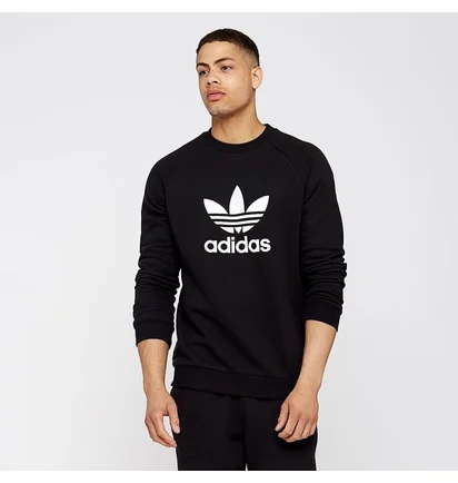Свитшот мужской Adidas Trefoil Crew Black Cw1235