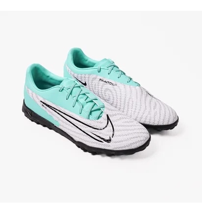 Сороконіжки унісекс Nike Phantom Gx Academy Tf White/Turquoise DD9477-300
