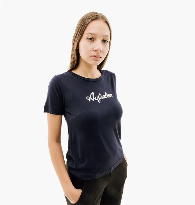 Футболка женская AUSTRALIAN Cotton Tee Holographic Logo Blue LSDTS0030-200