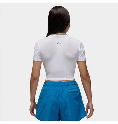 Футболка женская Air Jordan Slim Cropped Graphic T-Shirt White FN5720-100