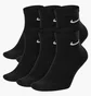 Шкарпетки унісекс Nike U Nk Everyday Cush Ankl Black (6 пар) SX7669-010
