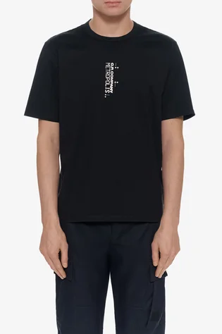 Футболка мужская C.P. Company Metropolis Series Vertical Logo Black 19CLTS057A-006370W-999