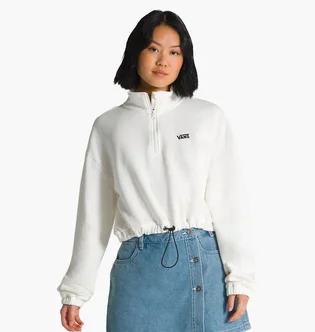 Кофта женская Vans Left Chest Logo Mock Neck Half Zip Hoodie White VN0A4R97FS8