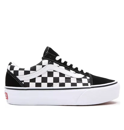 Кеды женские Vans Old Skool Platform Checkerboard Black VN0A3B3UHRK