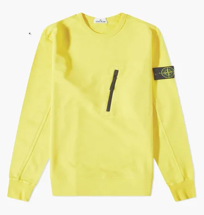 Свитшот мужской Stone Island Detail Crewneck Yellow 781560352-V0030
