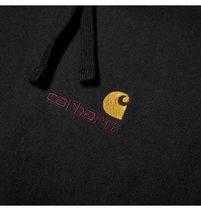 Худі чоловіче Carhartt Hooded American Script Sweat Black I028279-8900