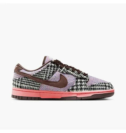 Кроссовки женские Nike Dunk Low X Harris Tweed Violet/Brown HQ5036-902