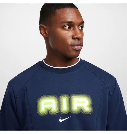 Свитшот мужской Nike Air Fleece Crew-Neck Blue HM0177-410