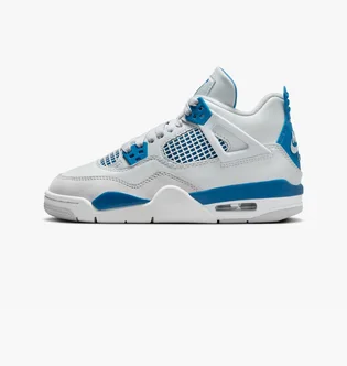 Кроссовки детские Air Jordan 4 Retro Military Blue White HF4281-141
