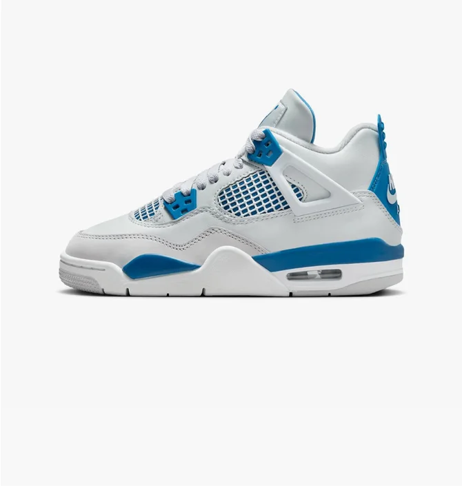 Кроссовки детские Air Jordan 4 Retro Military Blue White HF4281-141