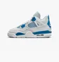Кроссовки детские Air Jordan 4 Retro Military Blue White HF4281-141