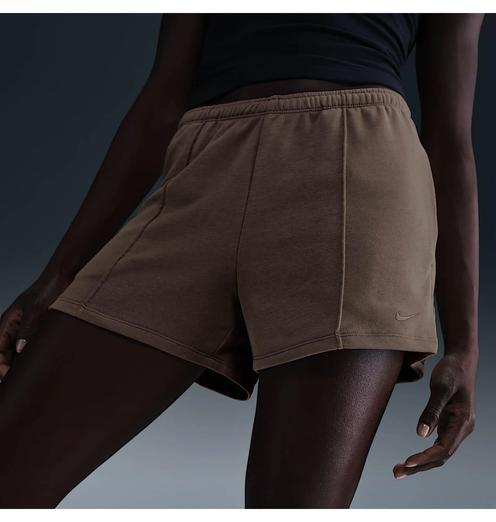 ᐉ Шорти жіночі Nike Nsw Nk Chll Ft Mr 4In Short Brown HF6940-233
