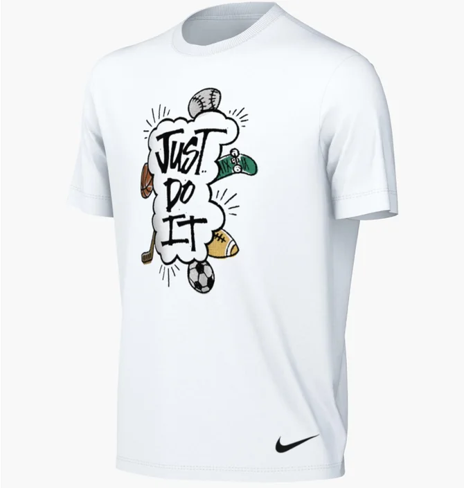 Футболка детская Nike Dri-Fit Just Do It Multi Sport Tee White DX9534-100