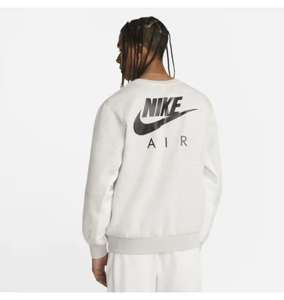 Свитшот мужской Nike Air Brushed Back Fleece Crew White Dm5207-012