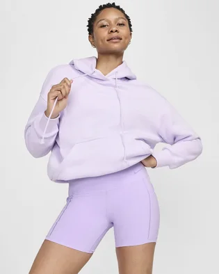 Худі жіноче Nike Universa Medium-Support High-Waisted 5 Biker Shorts With Pockets Pink FN3151-512