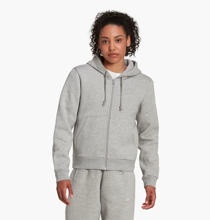 Толстовка женская Adidas All Szn Fleece Full-Zip Hoodie Grey Hj8010