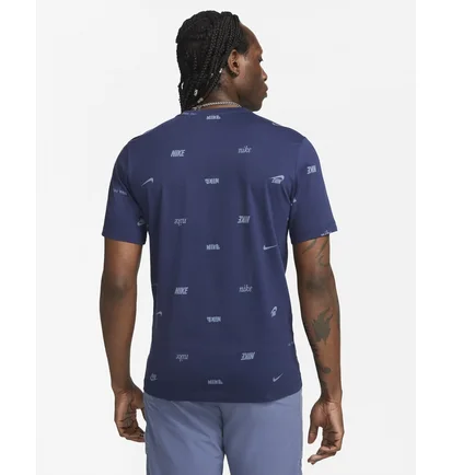 Футболка мужская Nike Club Allover Print T-Shirt Blue FD1279-410