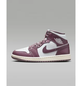 Кросівки жіночі Air Jordan 1 Mid Shoes White/Bordo BQ6472-050