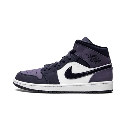 Кроссовки мужские Air Jordan 1 Mid Blue/Violet 554724-445