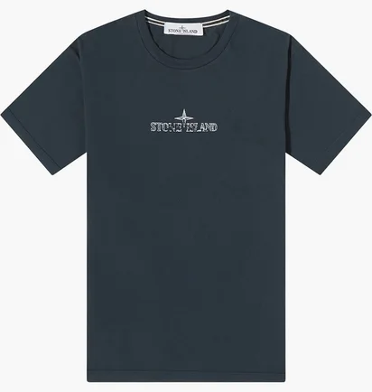 Футболка чоловіча Stone Island Stamp Centre Logo T-Shirt Blue 79152NS81-V0020