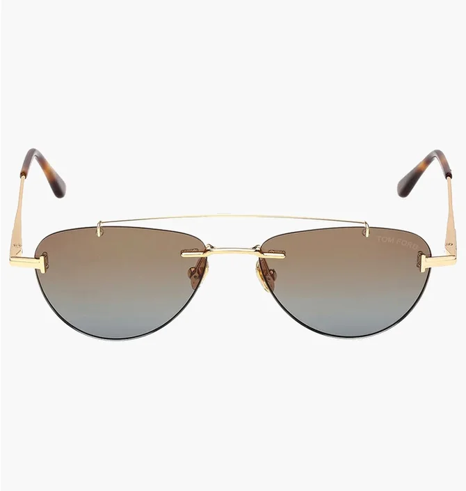 Солнцезащитные очки женские TOM FORD Brown/Gold FT1356-30F-55