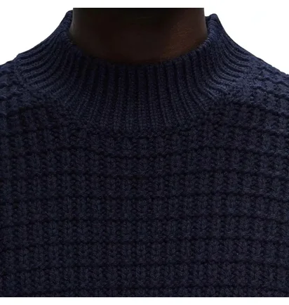 Кофта мужская Stone Island Wool Check Stitch Sweater Blue 8115537D5-V0020