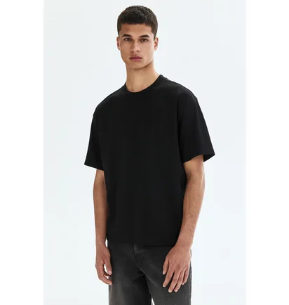 Футболка чоловіча H&M Relaxed Fit Black 1309319010