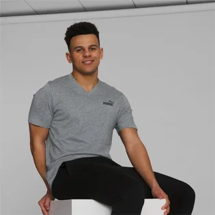 Футболка мужская Puma Essentials+ V-Neck Tee Grey 586277-03