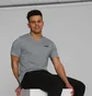 Футболка мужская Puma Essentials+ V-Neck Tee Grey 586277-03