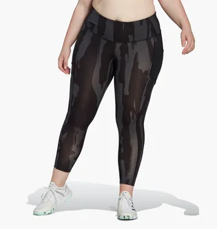 Леггинсы женские Adidas X Thebe Magugu Tennis New York 7/8 Tights (Plus Size) Black Ht4240