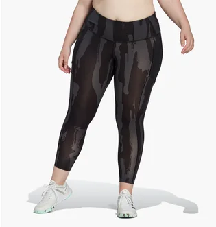 Леггинсы женские Adidas X Thebe Magugu Tennis New York 7/8 Tights (Plus Size) Black Ht4240