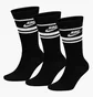 Носки унисекс Nike Sportswear Everyday Essential (3 пары) Black Dx5089-010