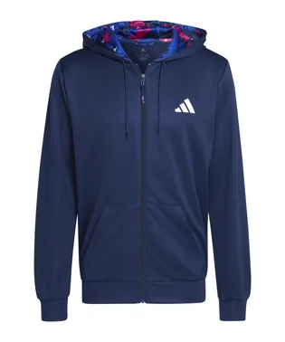 Толстовка мужская Adidas Train Essentials Seasonal Training Full-Zip Jacket Blue IB8139