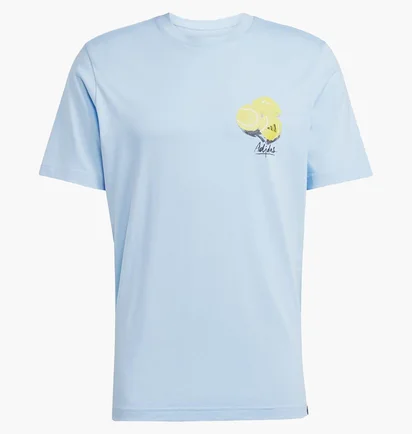 Футболка чоловіча Adidas Lounge Still Life Lemons Graphic Light Blue JJ3958