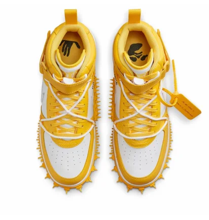 Кроссовки мужские Nike X Off-White™ Air Force 1 Mid Sp Lthr Yellow/White DR0500-101