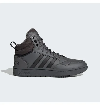 Кросівки жіночі Adidas Hoops 3.0 Mid Lifestyle Basketball Classic Fur Lining Winterized Shoes Black GZ6683